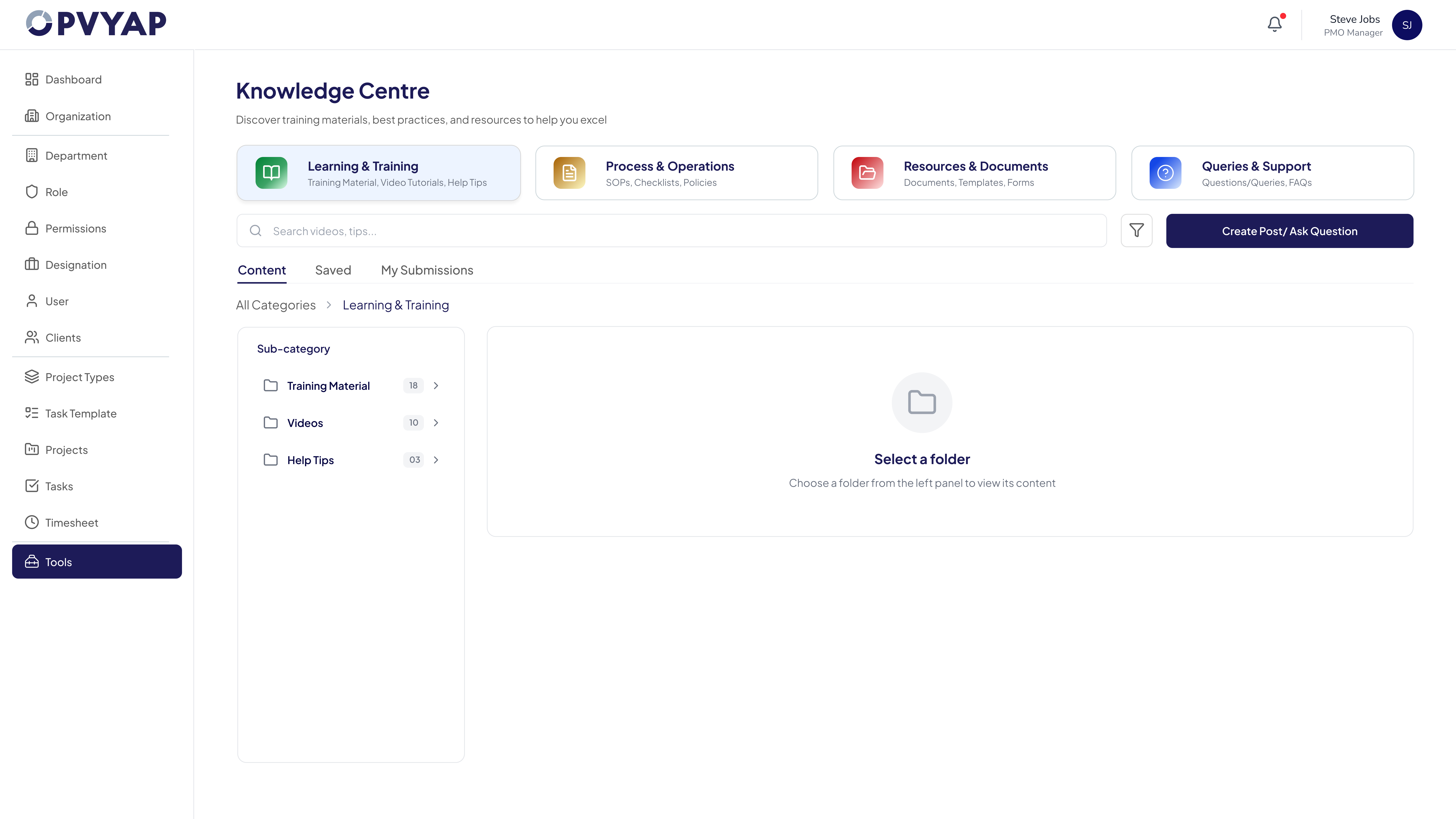 OpVyap training video platform preview